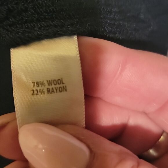 St. John Black wool blend sheath dress sz 8 - Picture 9 of 10